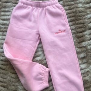 Best seller Pink Palm Puff Sweatpants. New no tags XS Pink